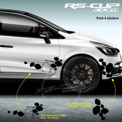 Kit 4 stickers RS DESIGN pour Renault CLIO 2 RS