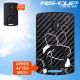 Sticker for 4 buttons Key RENAULT SPORT CARBON look and yellow stripes