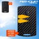 Sticker for 4 buttons Key RENAULT SPORT CARBON look and yellow stripes