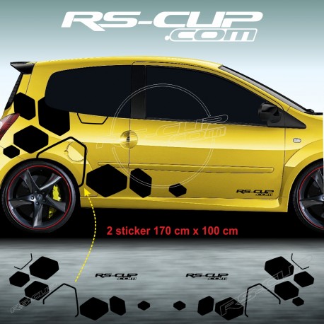 RS DESIGN Seitenstreifen Aufkleber für RENAULT TWINGO