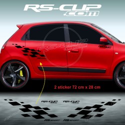 Kit 2 stickers RS DESIGN pour Renault TWINGO