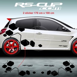 Kit 2 stickers RS DESIGN pour Renault TWINGO