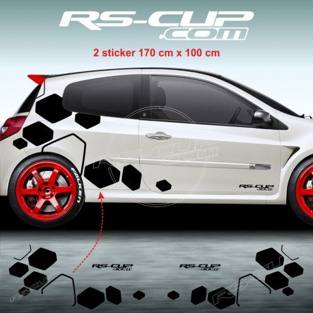 RS DESIGN Seitenstreifen Aufkleber für RENAULT TWINGO