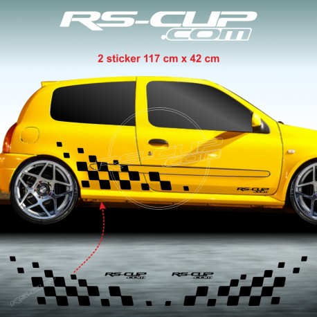 RS DESIGN Seitenstreifen Aufkleber für RENAULT TWINGO