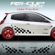 RS DESIGN Seitenstreifen Aufkleber für RENAULT TWINGO