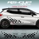 Kit sticker damier géants pour Renault CLIO 4 RS