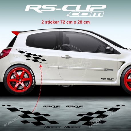 RS DESIGN Seitenstreifen Aufkleber für RENAULT TWINGO