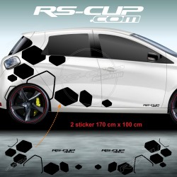 Kit 2 stickers RS DESIGN pour Renault TWINGO