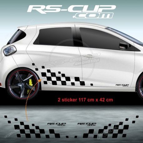 RS DESIGN Seitenstreifen Aufkleber für RENAULT TWINGO