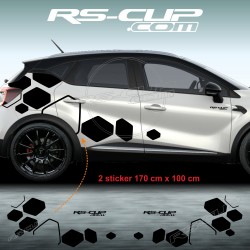 RS DESIGN Seitenstreifen Aufkleber für RENAULT TWINGO