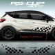 Kit 2 stickers RS DESIGN pour Renault TWINGO