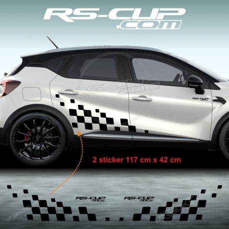Kit 2 stickers RS DESIGN pour Renault TWINGO