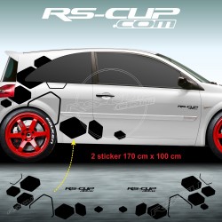 Kit 2 stickers RS DESIGN pour Renault TWINGO