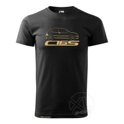 Männer T-Shirt RENAULT CLIO 16S SPORT schwarz und golden
