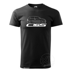 Männer T-Shirt RENAULT CLIO 16S SPORT schwarz und weiss