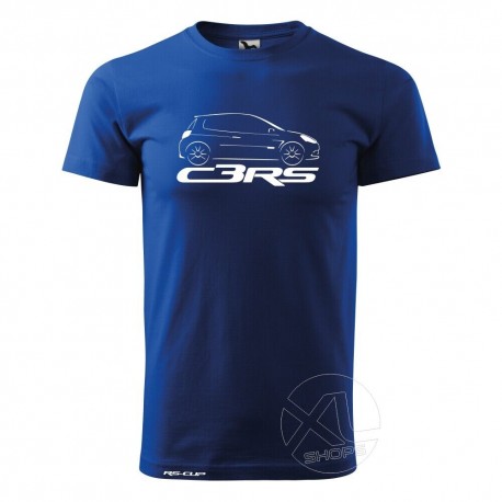 Männer T-Shirt CLIO 3 RS RENAULT SPORT blau und weiss