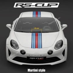 Triple stripe wide 27 cm sticker decal  for ALPINE A110 A110S PURE LEGEND