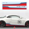 Side skirt MARTINI RACING style sticker decal  for ALPINE A110