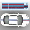 Kit sticker bande style MARTINI RACING pour ALPINE A110