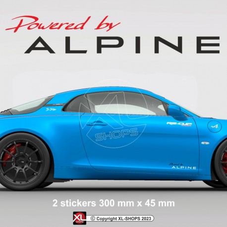2 decal Powered by ALPINE