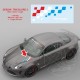 1 tricolour ALPINE chequered flag sticker decal for bonnet
