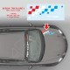 1 sticker ALPINE damiers tricolore pour capot moteur