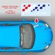1 tricolour ALPINE chequered flag sticker decal for bonnet