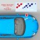 1 Trikolore ALPINE Schachbret Aufkleber für Motorhaube