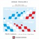 2 stickers Racing pour Alpine A110 damiers latéraux tricolore