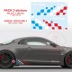 2 stickers Racing pour Alpine A110 damiers latéraux tricolore