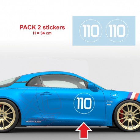 110 Rennnummer Aufkleber für Alpine A110 Type 1