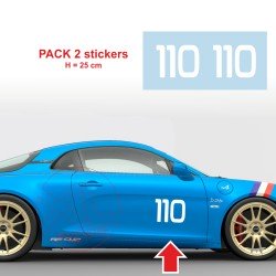 110 race number sticker decal for ALPINE A110 Type 2