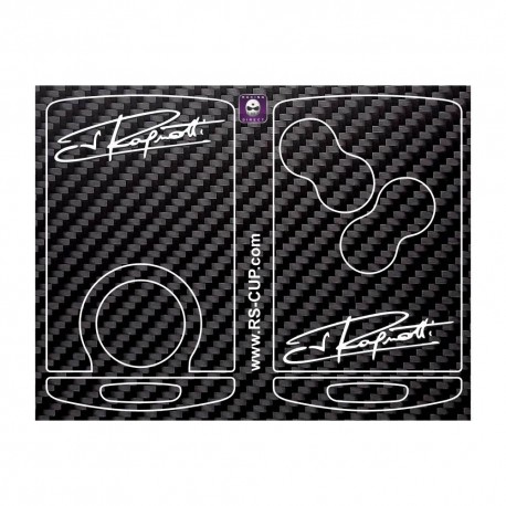 Sticker for 4 buttons Key ALPINE A110 CARBON  RAGNOTTI