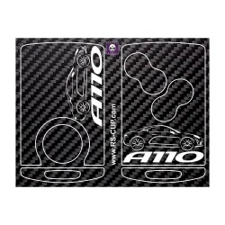 Sticker Clé 4 boutons ALPINE A110 look CARBONE LEGENDE GT