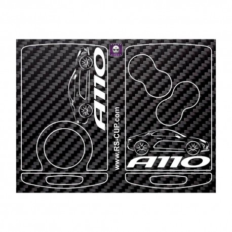 Sticker Clé 4 boutons ALPINE A110 look CARBONE LEGENDE GT