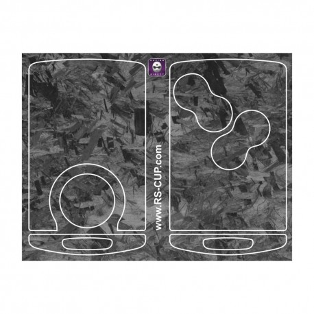 Sticker for 4 buttons Key ALPINE A110 CARBON look without logo