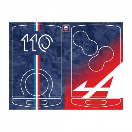 ALPINE A110 Sticker for 4 buttons Key tricolor look