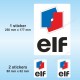 Lot de 3 stickers ELF pour ALPINE RENAULT et Renault Gordini