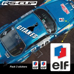 3 sticker decals ELF for ALPINE RENAULT