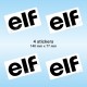 4 sticker decals ELF 14 cm for ALPINE RENAULT