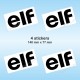 Lot de 4 stickers ELF 14 cm pour ALPINE RENAULT et Renault Gordini