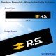 Paresoleil logo RENAULT SPORT RS 2018 noir jaune blanc pour Captur Megane Clio Twingo