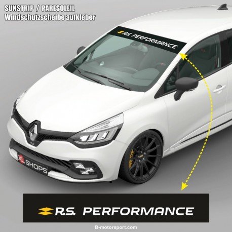 Windshield decal RENAULT SPORT RS logo 2018 black yellow silver