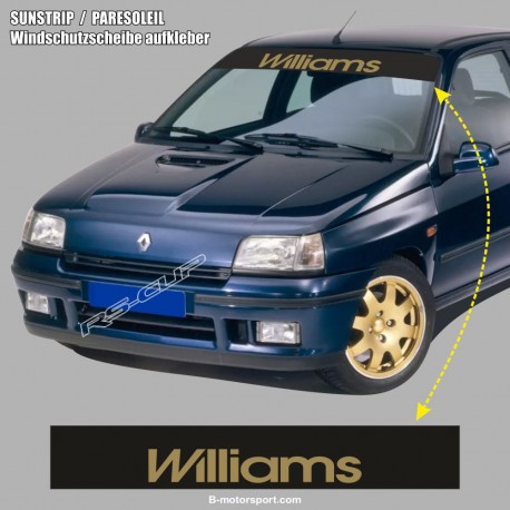 Windschutzscheibe aufkleber WILLIAMS für CLIO 16s