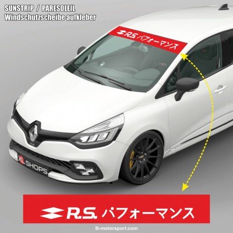 Paresoleil logo RENAULT SPORT RS PERFORMANCE JAPONAIS