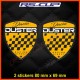 2 sticker decals DACIA DUSTER yellow