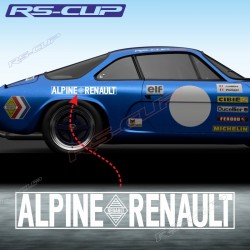2 race number plate decal TYPE 1 for ALPINE RENAULT