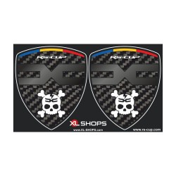 2 sticker decals DACIA SKULL and CARBON