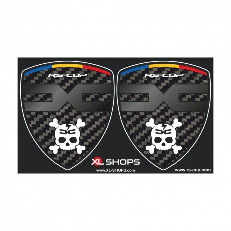 2 sticker decals DACIA SKULL and CARBON