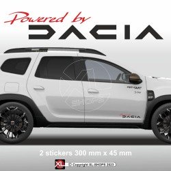 2  Aufkleber Powered by DACIA